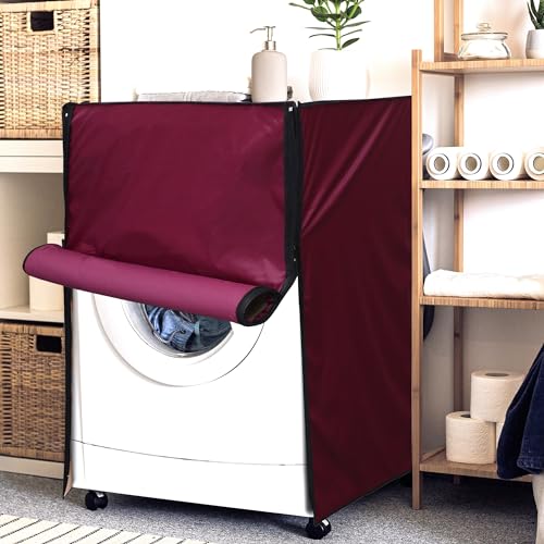 Lithara Waterproof Front Load Washing Machine Cover 7 Kg, 7.2 Kg, 7.5 Kg, 8 Kg (Maroon) - Image 1