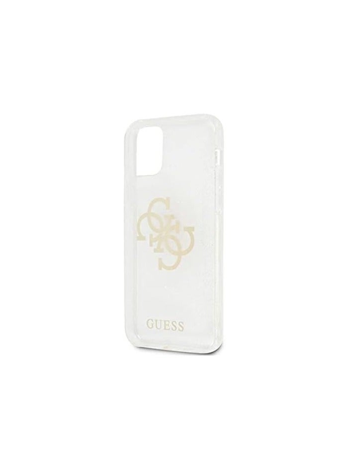 GUESS Guess Tpu Glitter Big Gold 4G Hard Case For Iphone 12/12 Pro (6.1 Inches) - Transparent - Image 1
