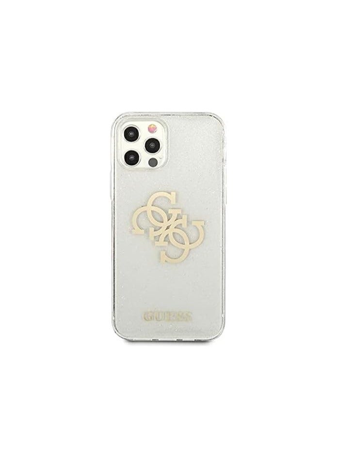 GUESS Guess Tpu Glitter Big Gold 4G Hard Case For Iphone 12/12 Pro (6.1 Inches) - Transparent - Image 2