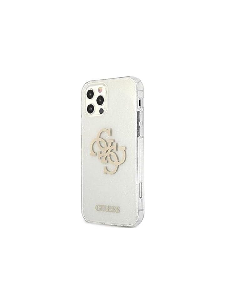 GUESS Guess Tpu Glitter Big Gold 4G Hard Case For Iphone 12/12 Pro (6.1 Inches) - Transparent - Image 4