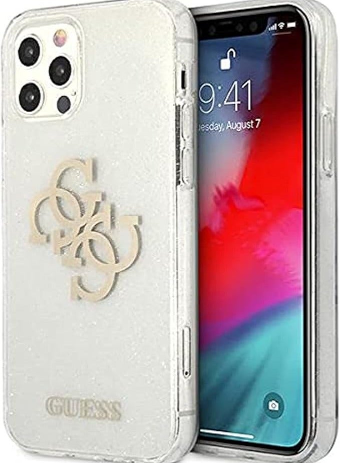GUESS Guess Tpu Glitter Big Gold 4G Hard Case For Iphone 12/12 Pro (6.1 Inches) - Transparent - Image 5