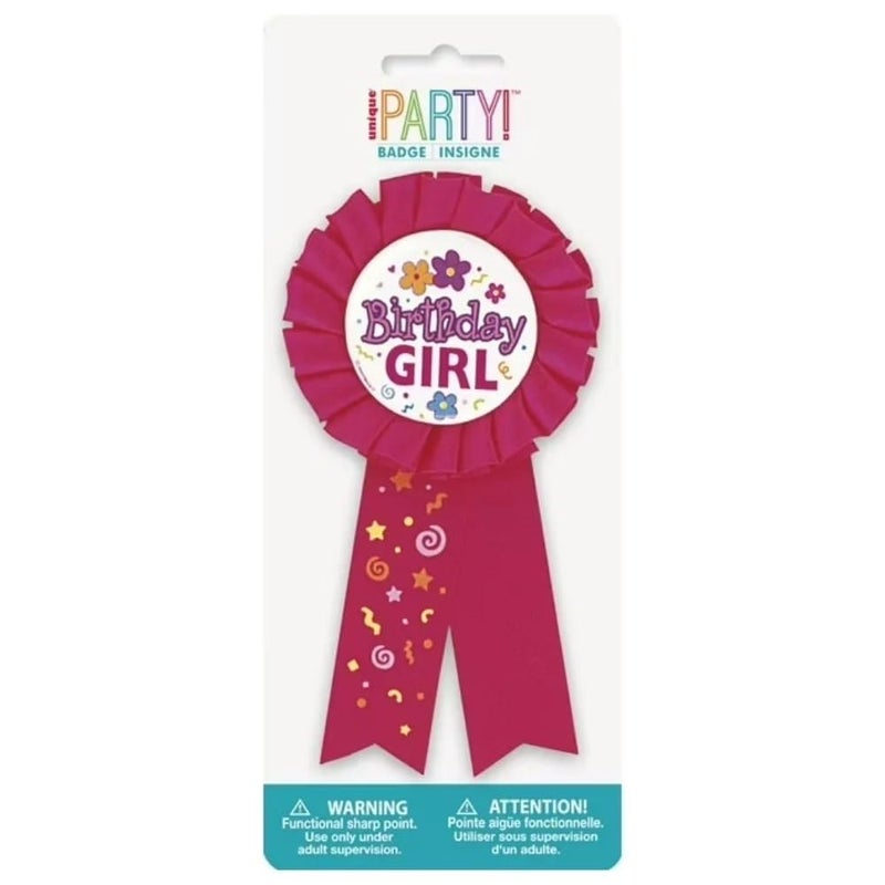 Unique Birthday Girl Red Fabric Award Badge - 7" (1 Pc), Perfect Celebration Accessory for Unforgettable Party - Image 4