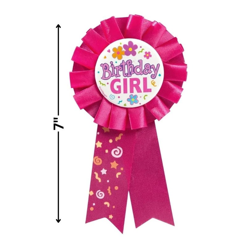 Unique Birthday Girl Red Fabric Award Badge - 7" (1 Pc), Perfect Celebration Accessory for Unforgettable Party - Image 2