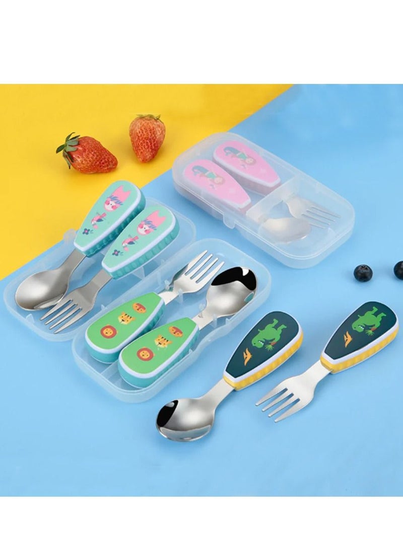 Brain Giggles Brain Giggles Space Design Kids Cutlery Set with Case  - Image 5
