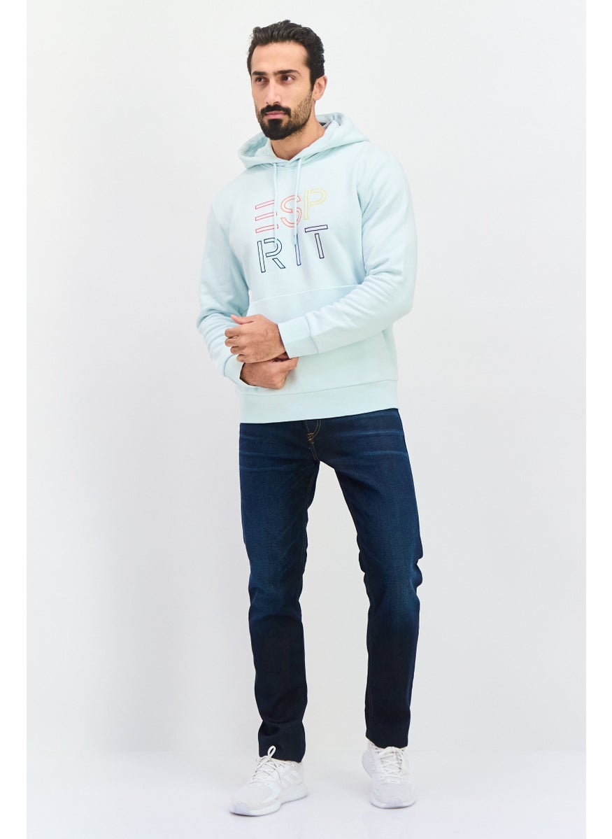 Men Hood With Drawstring Long Sleeve Embroidered Sweatshirts, Mint Blue - pzsku/Z8F48CD09206631787845Z/45/_/1737641997/d50714b5-9eb3-49fe-a4c2-b75c3ecb3478