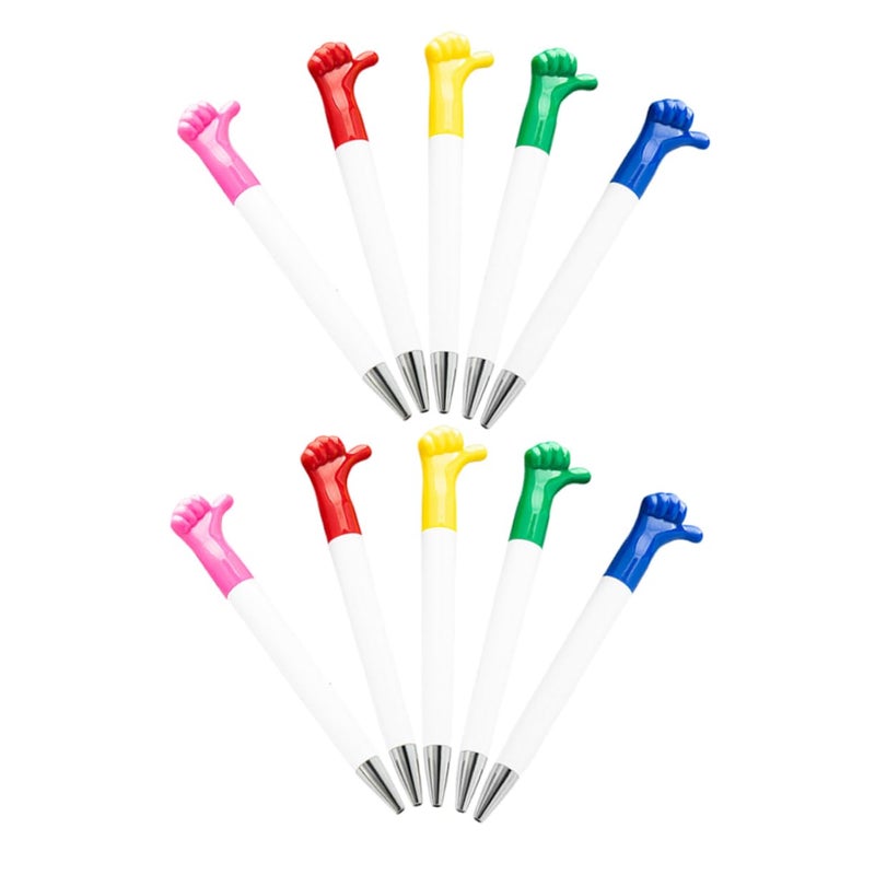 10 Pack Cartoon Hand Gesture Pens with Inspirational Quotes for Adults and Parties - Image 2