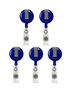 PARTNER 5-Piece Badge Reel for ID Cards Blue  - Image 1
