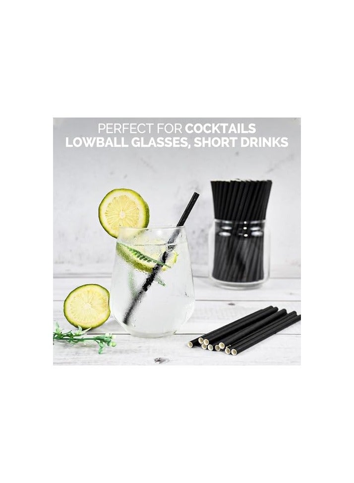 جرين تايجر شفاطات ورقية سوداء 6 مم (100 قطعة/حجم عادي) مغلفة بشكل فردي للشرب، قابلة للتحلل بنسبة 100% ومتينة، قطر 6 مم × طول 20 سم - Image 4