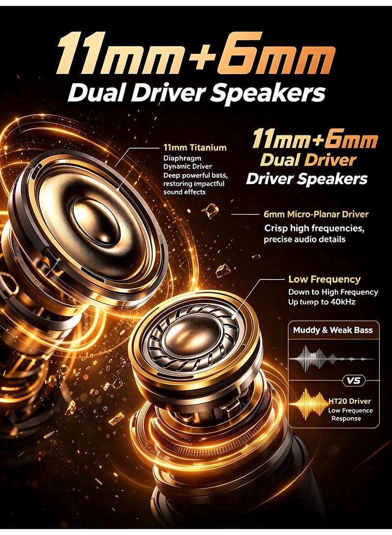 Monster 【In‑ear True Wireless Earbuds】Wireless earbuds with ultra‑long battery life, dual‑mode for gaming/music, IP54 dust and water resistance, ANC/ENC deep noise reduction ‑49+3db, ergonomic, compact and comfortable. - Image 4