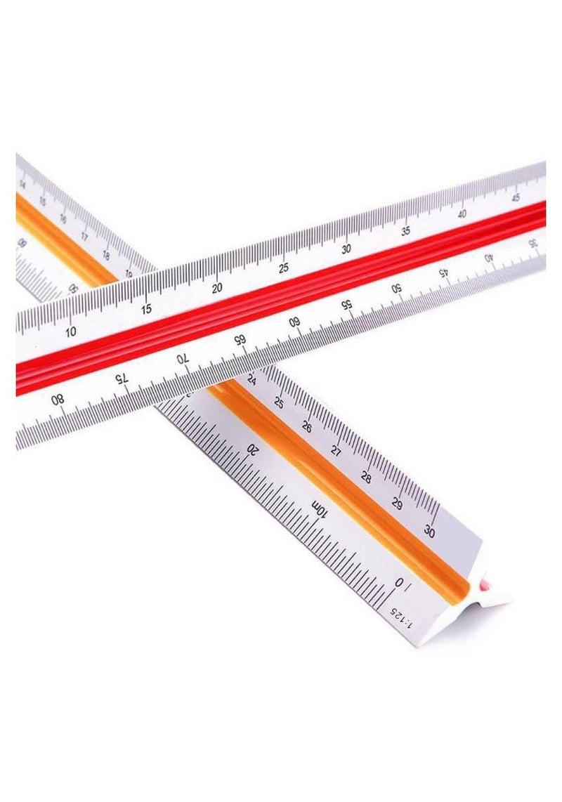 MARKQ مسطرة معمارية، مسطرة مثلثية لطلاب الرسم الهندسي ومهندسي المخططات والمعماريين - Image 1