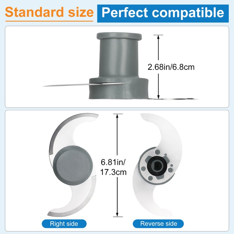 Knocokie 27055 Replacement S Blade Compatible with robot coupe R2, R2N, R2B, R2U Commercial Food Processor, S Smooth Blade Assembly - Image 2