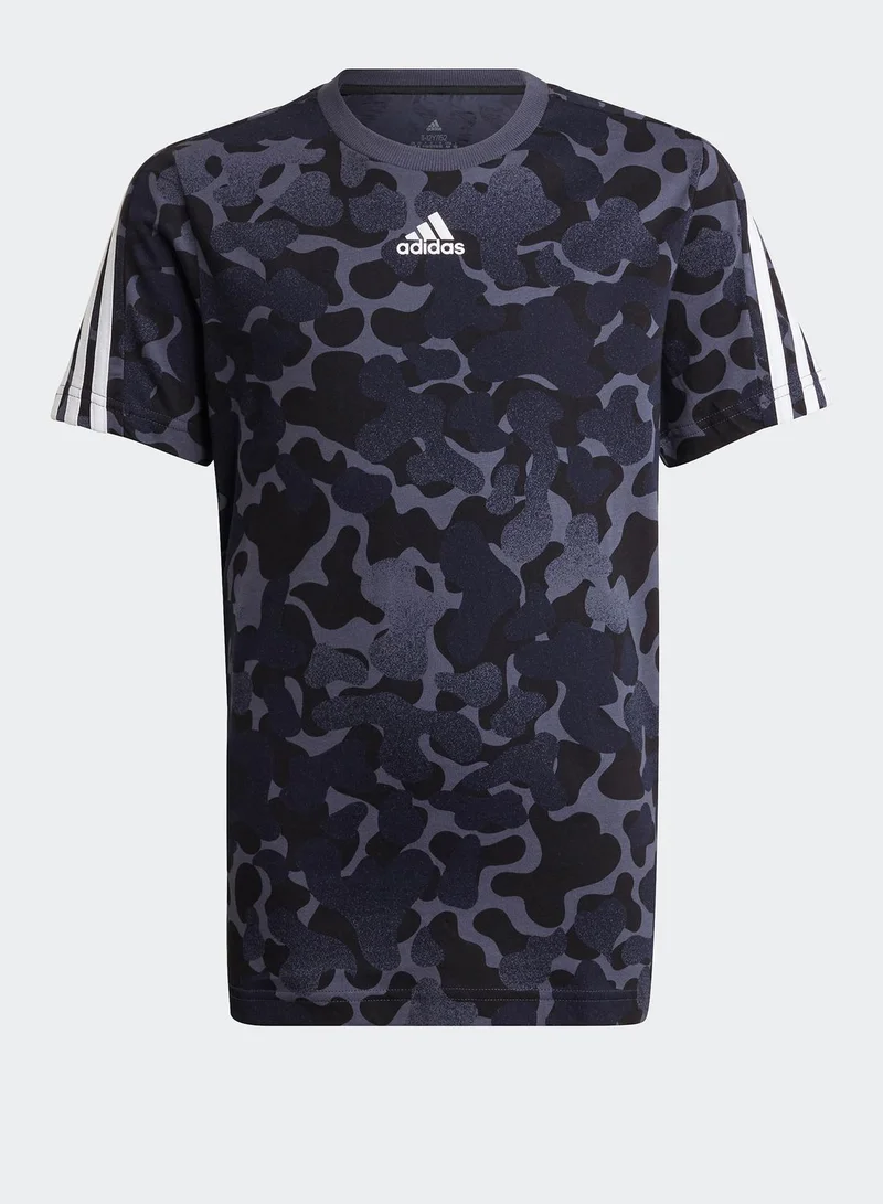 Adidas Youth 3 Stripe T-Shirt