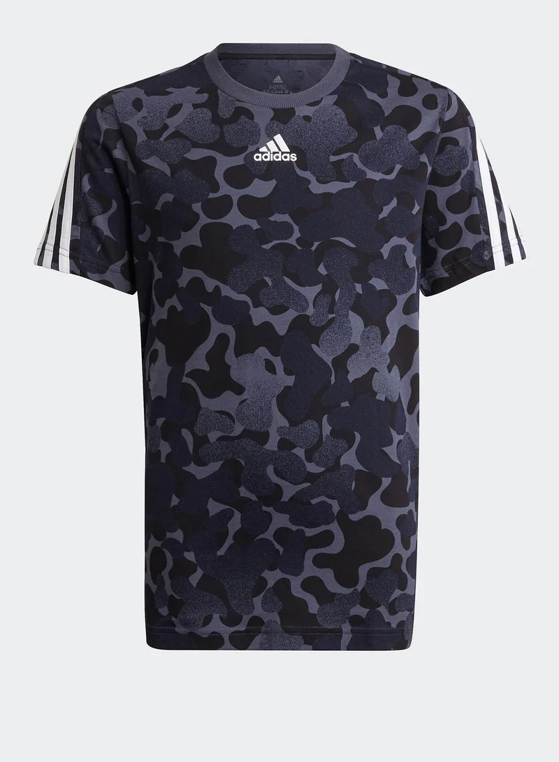 Adidas Youth 3 Stripe T-Shirt