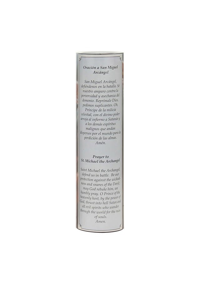 Stonebriar The Saints Collection St. Michael Flickering LED Prayer Candle with Timer, in English and Spanish, Religious Gift Ideas for Family Friends - Image 3