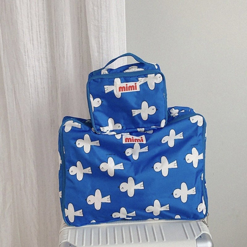 Ins Korean Style Cartoon Printed Portable Baby Toy Clothes Storage Bag For Outgoing Travel Large Capacity Bag Travel Bag - Image 3