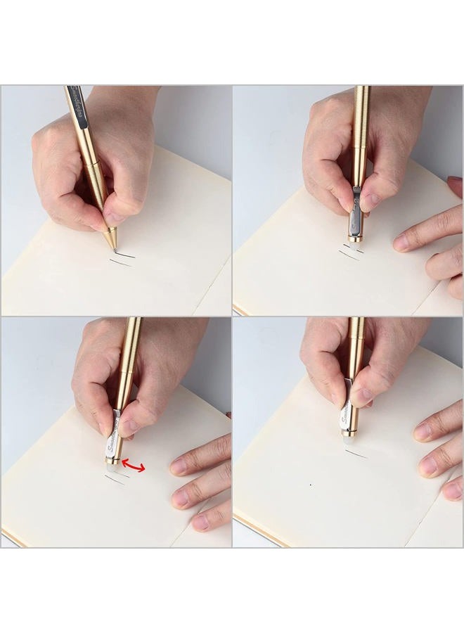 SMOOTHERPRO Erasable Solid Brass Bolt Action Pen Compatible with Pilot FriXion Refill Durable Pen Clip for EDC Pocket Business Collection Retro Black(EP02BK) - Image 4