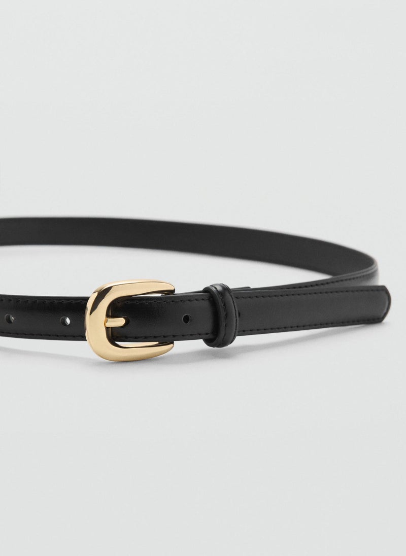 MANGO Buckle Skinny Belt  - Image 3