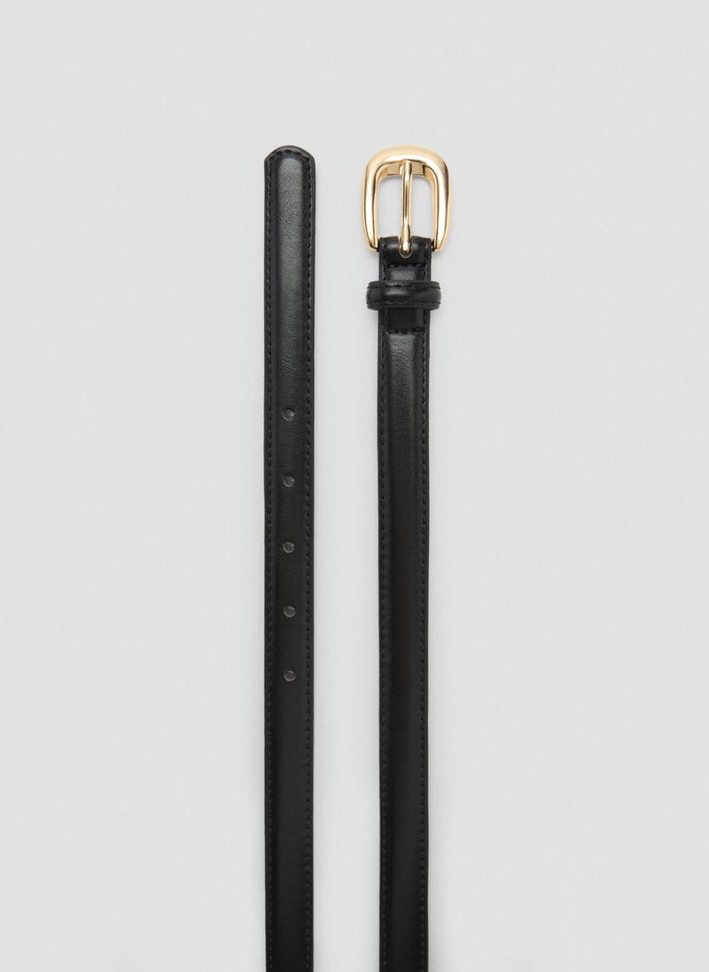 MANGO Buckle Skinny Belt  - Image 4