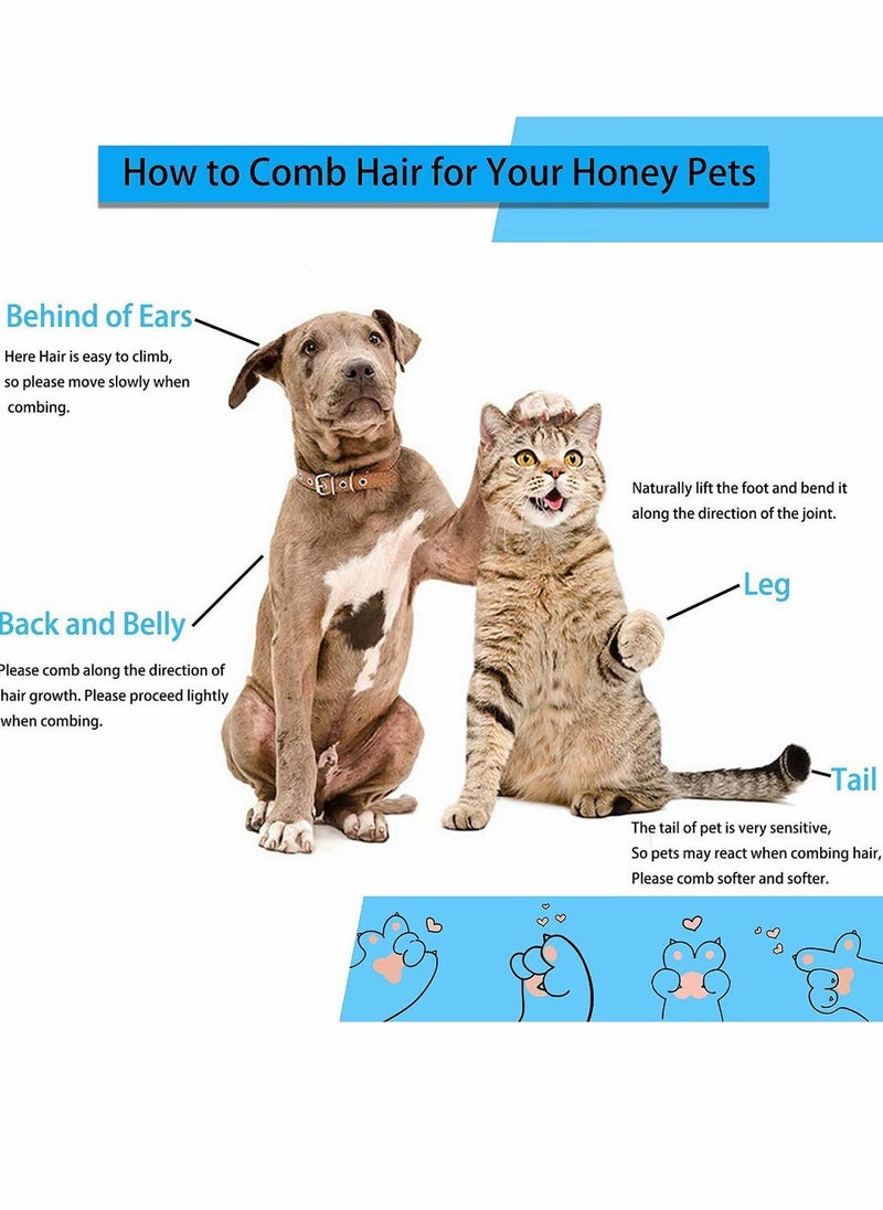 SYOSI Pet Supplies Comb Self Cleaning Slicker Brush For Dogs Pet Cat Fur Hair Grooming Cat Comb Dog Hair Shedding Hair Tool Brush Products For Short Long Hair Breeds Animals  - Image 5