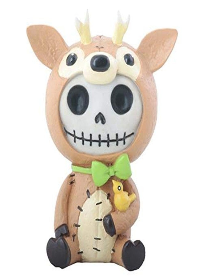 SUMMIT COLLECTION Furrybones John Signature Skeleton in Reindeer Costume with Small Yellow Bird