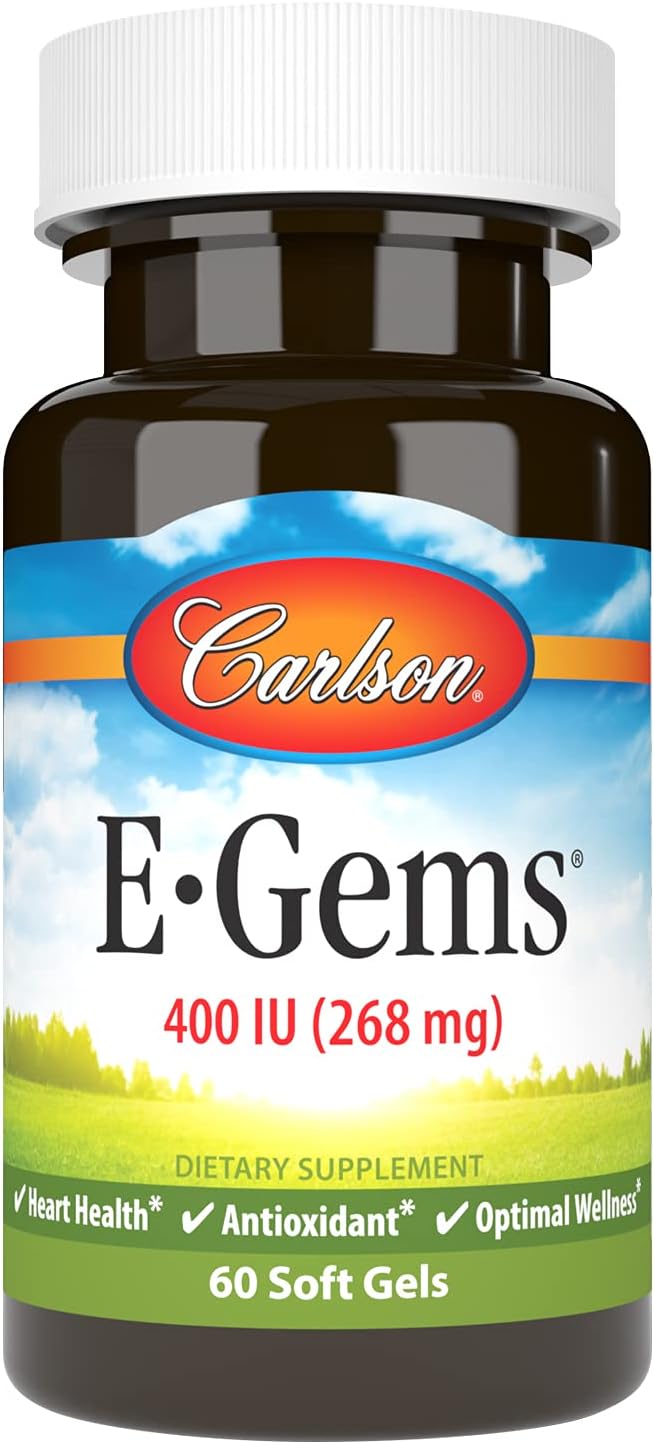 Carlson E-Gems Natural Vitamin E Soft Gels 400 IU for Adults - Image 1