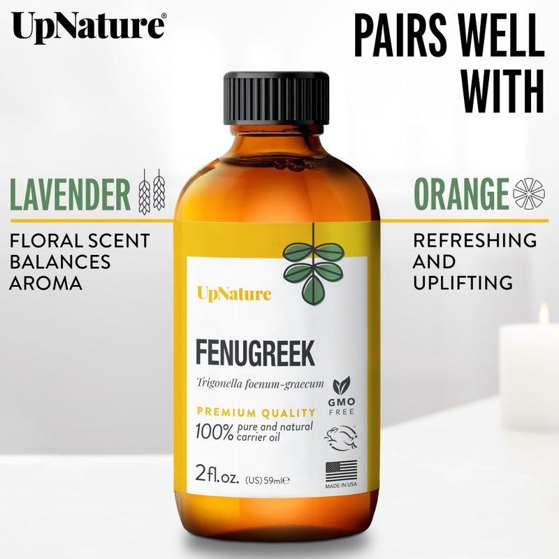 UpNature Fenugreek Oil - 100% Pure Fenugreek Seed Extract Essential Oil, 2oz - Image 4