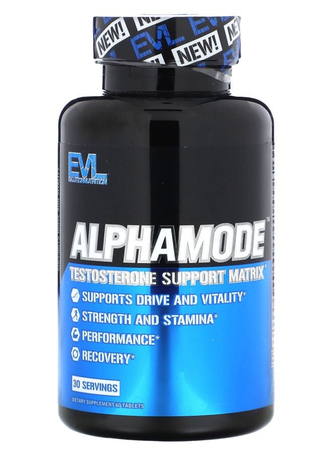EVLUTION NUTRITION Alphamode Testosterone Support Matrix 60 Tablets 