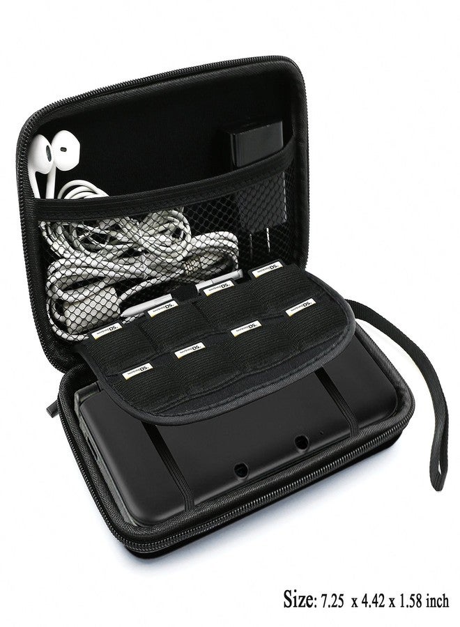 ADVcer 3DS Case, EVA Waterproof Hard Shield Protective Carrying Case with Detachable Hand Wrist Strap (Black) - Image 2