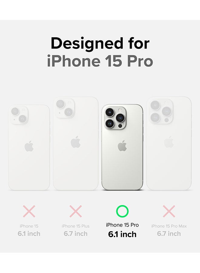 رينجك جراب Fusion-X متوافق مع iPhone 15 Pro، غطاء خلفي شفاف صلب مرن ناعم من مادة TPU مقاوم للخدش ومضاد للصدمات - Image 2