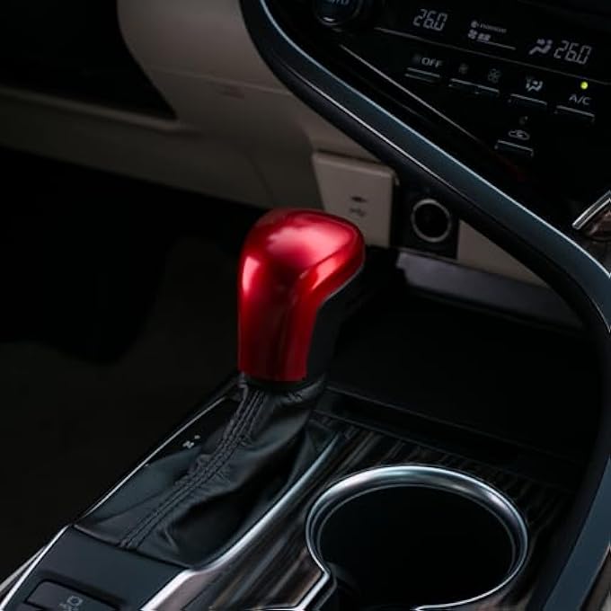 ريحني CKE لتويوتا كامري 2023 2022 2021 2020 2019 2018 لإكسسوارات تويوتا كورولا أفالون 20192023 سيارات رياضية أوتوماتيكية غطاء مقبض ناقل الحركة غطاء الحماية الأحمر - Image 5