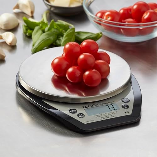 Taylor 1020NFS Compact Digital Scale, Multi-Functional Food Scale for Precise Weight Measuring and Portion Control, Tare Function, NSF, Stainless Steel Platform - Image 2