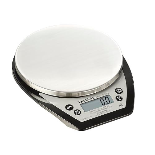 Taylor 1020NFS Compact Digital Scale, Multi-Functional Food Scale for Precise Weight Measuring and Portion Control, Tare Function, NSF, Stainless Steel Platform - Image 1