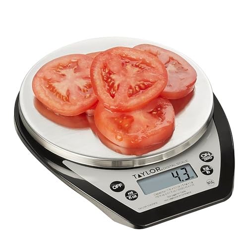 Taylor 1020NFS Compact Digital Scale, Multi-Functional Food Scale for Precise Weight Measuring and Portion Control, Tare Function, NSF, Stainless Steel Platform - Image 3