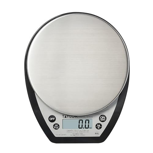 Taylor 1020NFS Compact Digital Scale, Multi-Functional Food Scale for Precise Weight Measuring and Portion Control, Tare Function, NSF, Stainless Steel Platform - Image 4
