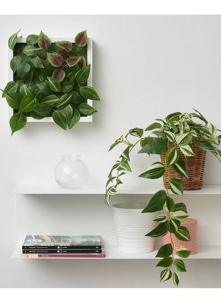 FEJKA Artificial plant, wall mounted/in/outdoor green/lilac, 26x26 cm - Image 3