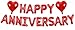 TONIFUL 16 Inch Happy Anniversary Letter BalloonsRed Heart Balloons Foil Letter Balloons Banner Reusable Material for Bachelorette Party Anniversary Wedding Couple Party Decorations - Image 3