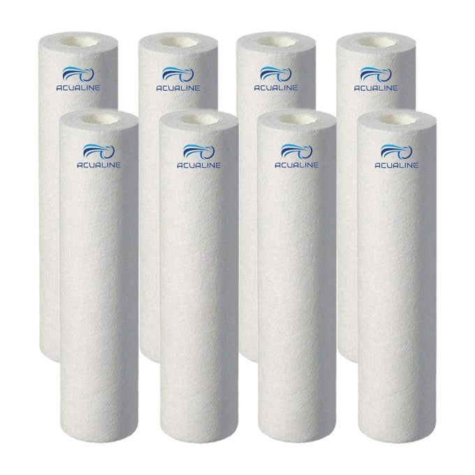 WATER FILTER CANDLE WATER PURIFIER CANDLE 10 INCH 5 MICRON 90 GM SPUN FILTER FOR WATER PURIFIER HIGH DENSITY PRE FILTER CARTRIDGE FOR ALL TYPE OF RO WATER PURIFIER PACK OF 8