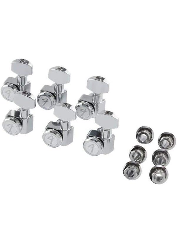 FENDER - Fender Deluxe Locking Staggered Guitar Tuners LeftHanded Chrome - Image 1