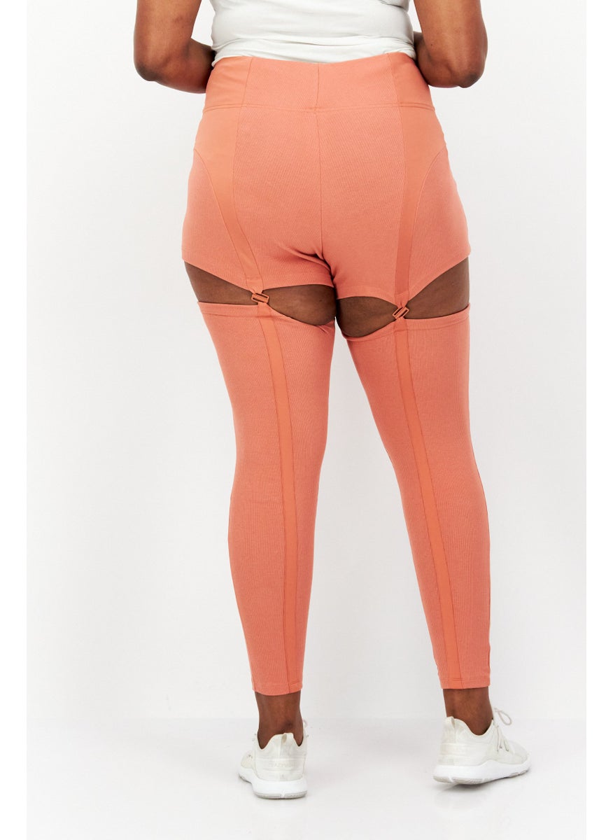 adidas Originals Women Plus Size Running Leggings, Brown  - Image 2