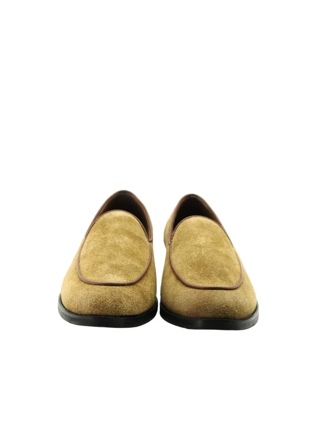 Brenvick 40 Brenvick Alberto Men's Tan Suede Cow Leather Loafers - Premium Slip-On Dress Shoes for Men | Best Price UAE