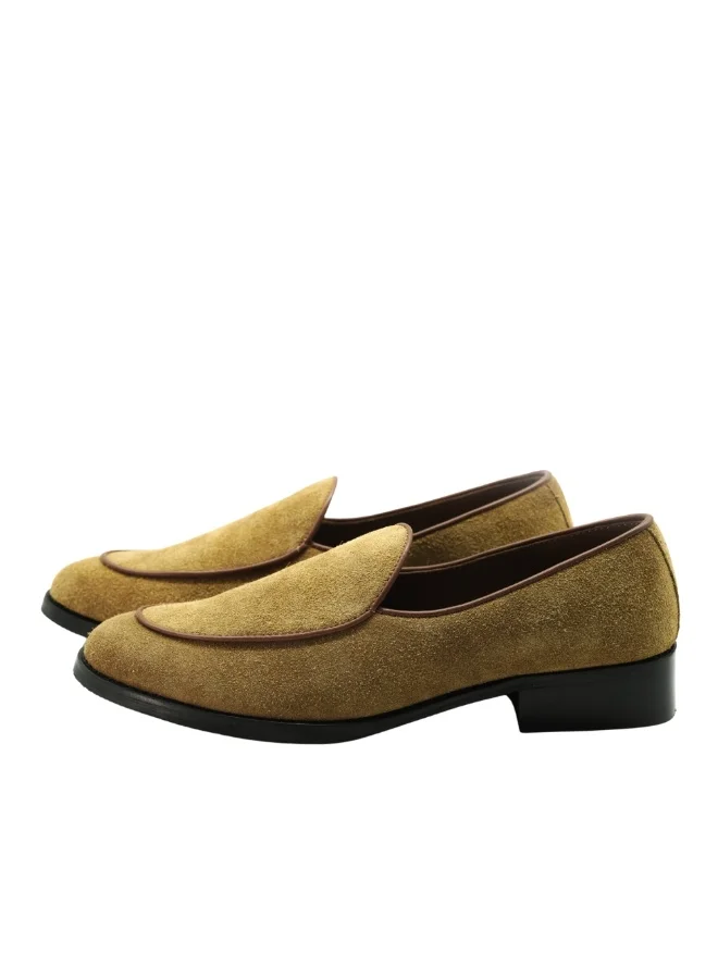 Brenvick 40 Brenvick Alberto Men's Tan Suede Cow Leather Loafers - Premium Slip-On Dress Shoes for Men | Best Price UAE
