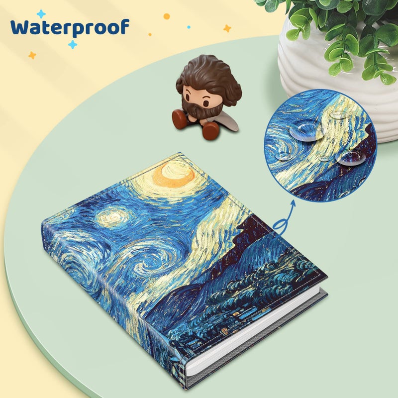 Fintie Fintie Photo Album 4x6 Photos - 52 Photos Small Mini Capacity Premium Vegan Leather Cover Photo Album  Portable Wallet Photo Album for Family Wedding Boys Girls  Starry Night - Image 5