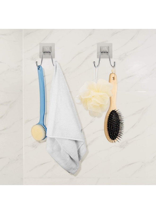 ZOMOZA Self Adhesive Stainless Steel Hook Waterproof And Rustproof Wall Hooks For Hanging Heavy Duty, Stainless Steel Towel And Coats Hooks To Use Inside Kitchen, Bathroom, Home And Office (6)  - Image 3