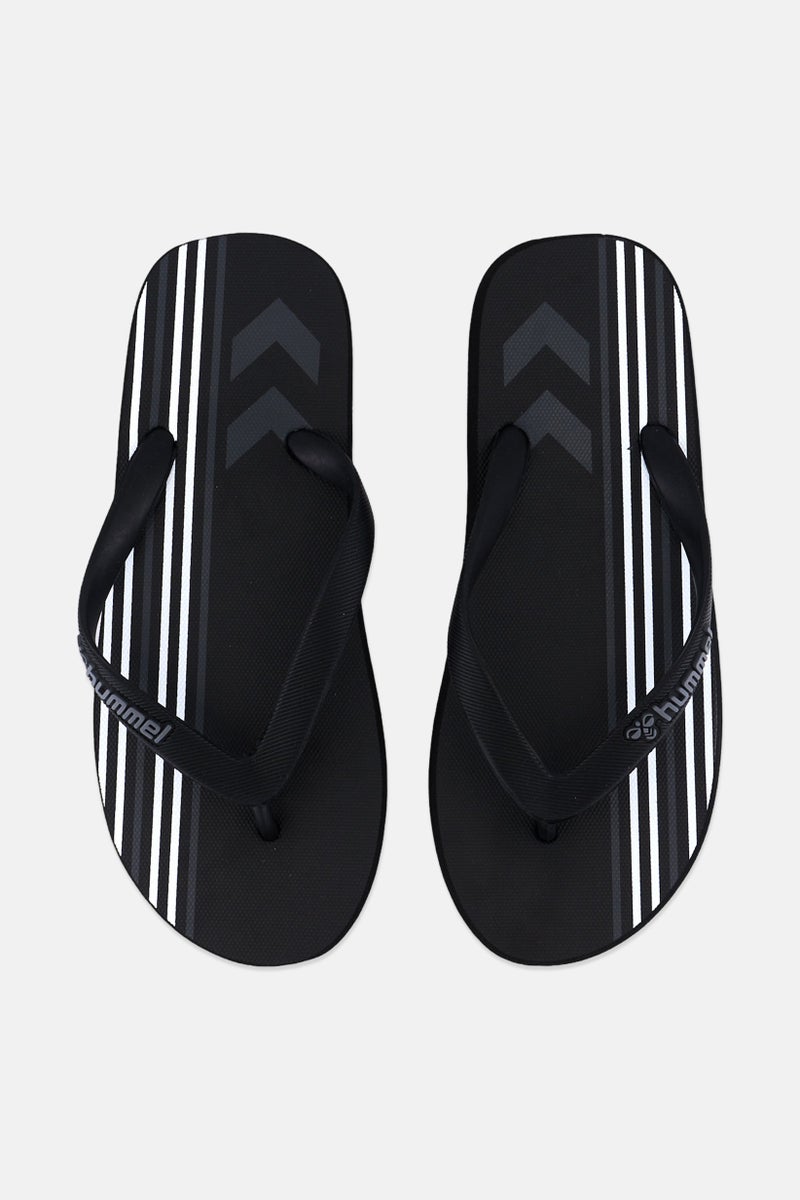 Hummel Kids Boy Brand Logo Flip Flop Slippers, Black - Image 3