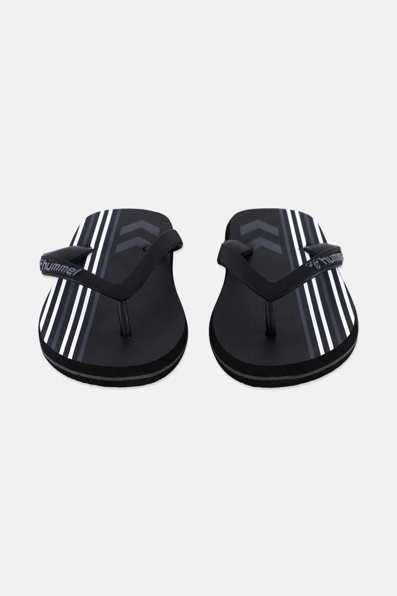 Hummel Kids Boy Brand Logo Flip Flop Slippers, Black - Image 4