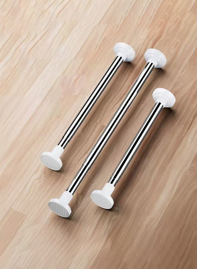 CozyNest Premium Stainless Steel Tension Curtain Rod No Drill Non-Slip Extendable Shower Rod Closet Hanging Rod for Wall Mount Room Divider Bedroom Living Room Balcony 70-120cm - Image 2