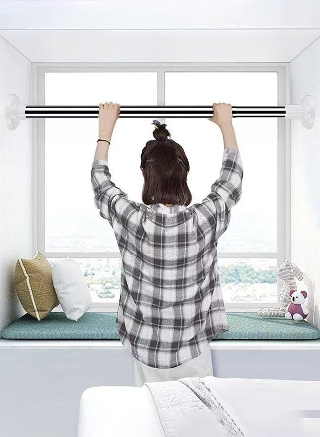 CozyNest Premium Stainless Steel Tension Curtain Rod No Drill Non-Slip Extendable Shower Rod Closet Hanging Rod for Wall Mount Room Divider Bedroom Living Room Balcony 70-120cm - Image 4