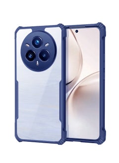 Wtech Realme 14 Pro+ / Plus 5G 2025 Hybrid TPU Silicone with Raised Armour Bumpers Slim Case Cover (MCAPSA) - Clear/Navy Blue  - Image 1