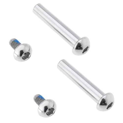 Create idea 2 Sets 40mm MTB Bike Rear Suspension Shock Mounting Bolt M8 Semi-Round Hexagon Socket Locking Screws Female Nail with 12mm Subnails - Image 1