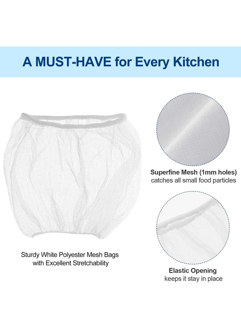 400 PCS Disposable Mesh Sink Strainer Bags, Kitchen Sink Strainer Trash Bag, Kitchen Sink Saver ,Sink Strainer Filter Mesh Bag Anti-Clogging Elastic Filter Bags, Sink Net Strainer Filter Bags for Sink Drain - Image 2